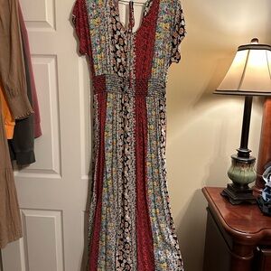 Floral Multicolor Maxi Dress sz med